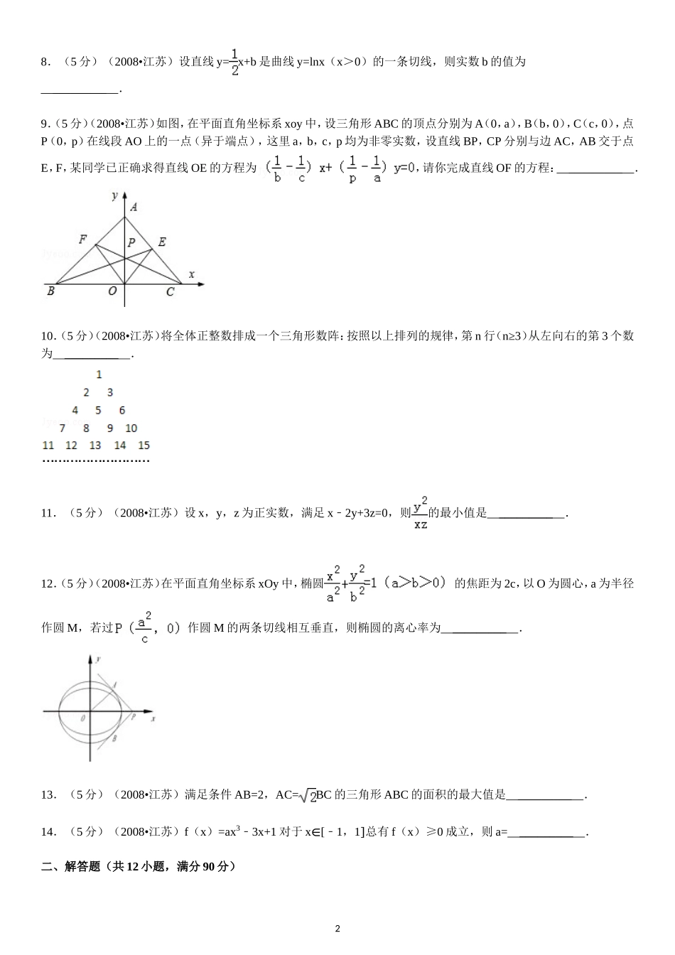 2008年江苏高考数学试题及答案.doc_第2页