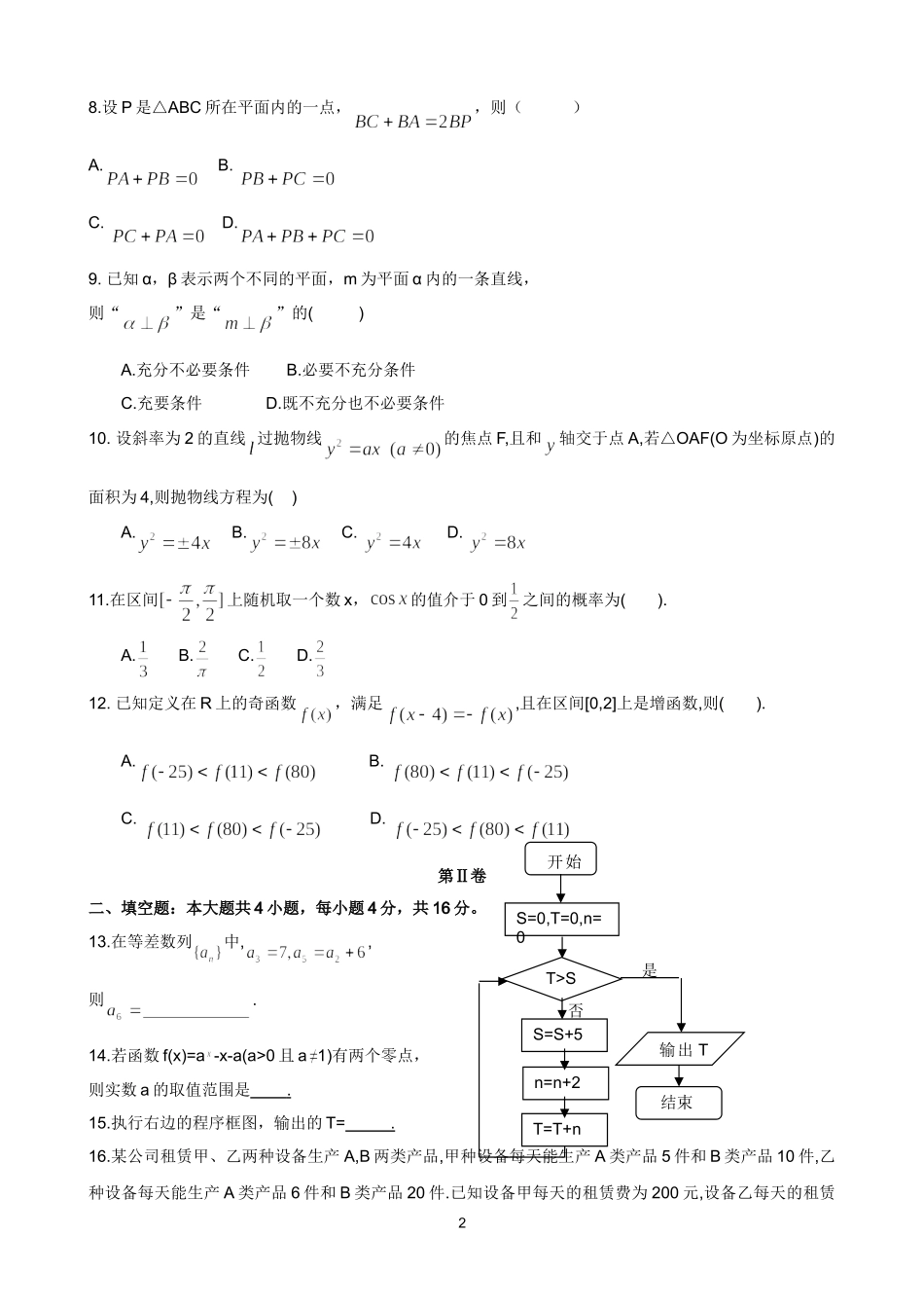 2009年高考真题数学【文】(山东卷)（含解析版）.doc_第2页