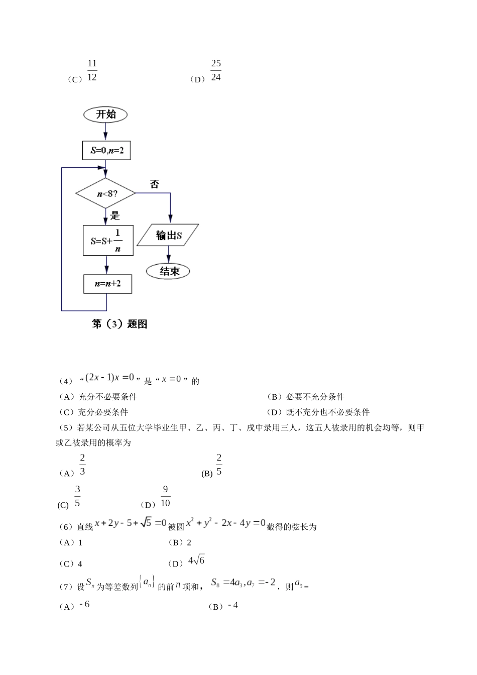 2013年安徽高考数学真题（文科）原卷版（word版）.doc_第2页