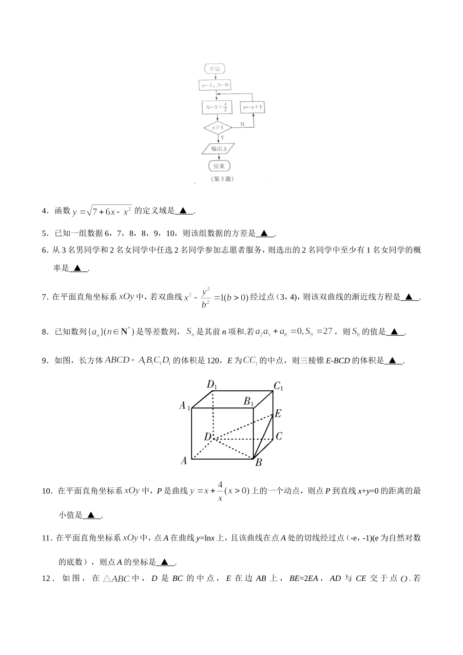 2019年江苏高考数学试题及答案.doc_第2页