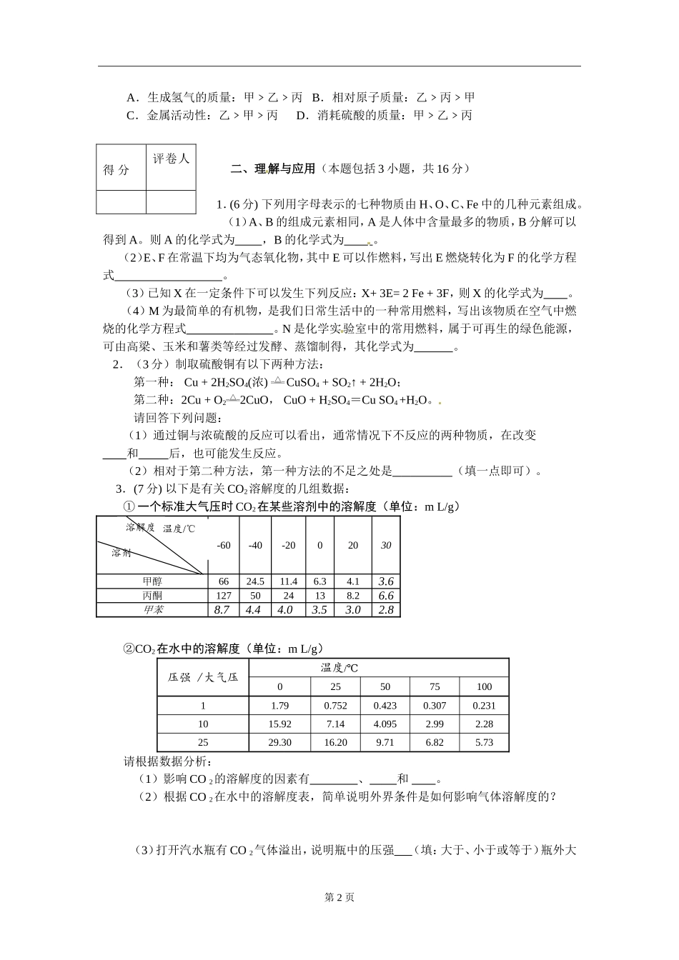 2012年德州市中考化学试卷及答案.doc_第2页