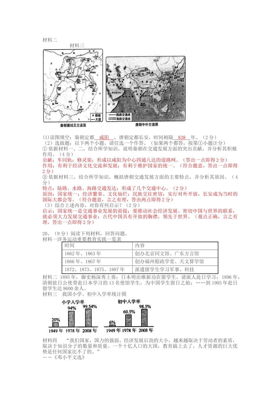 2010年陕西省中考历史试题及答案.docx_第2页