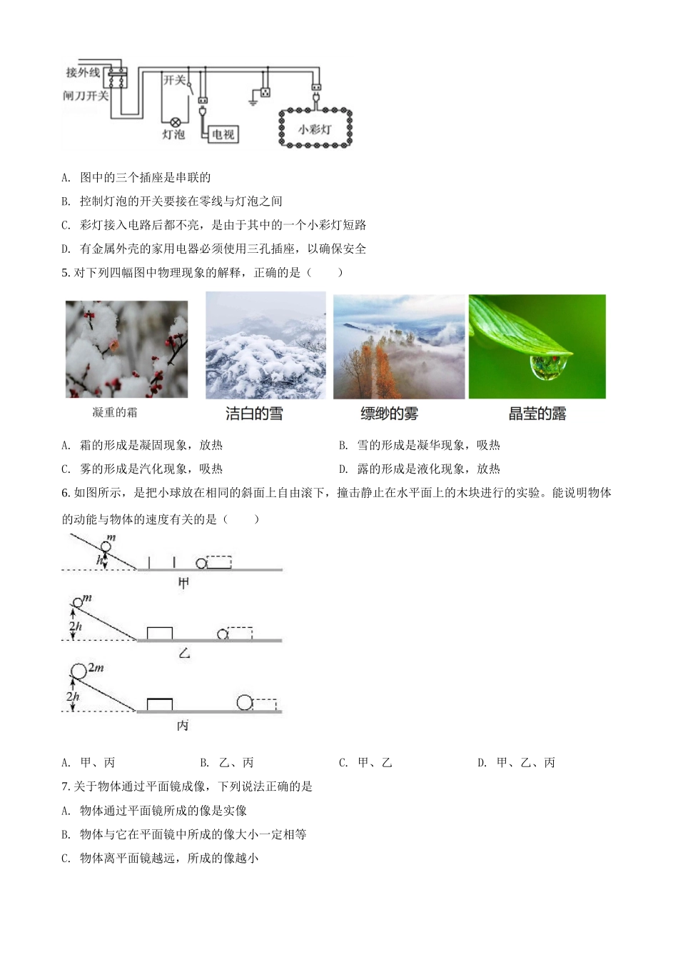 2021年山东省聊城市中考物理试题（原卷版）.doc_第2页