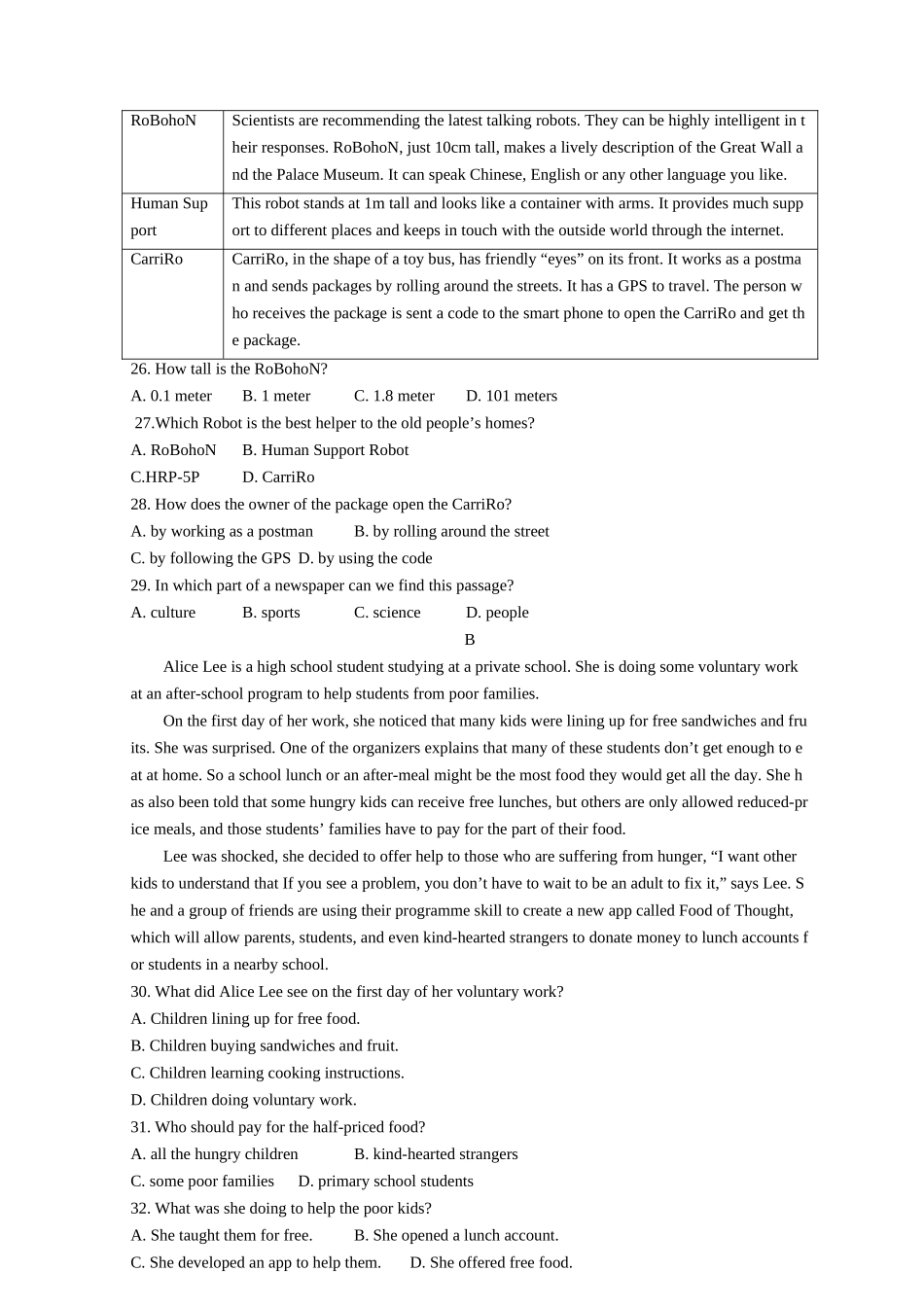 2019年广东深圳英语中考试题试卷及答案.doc_第3页