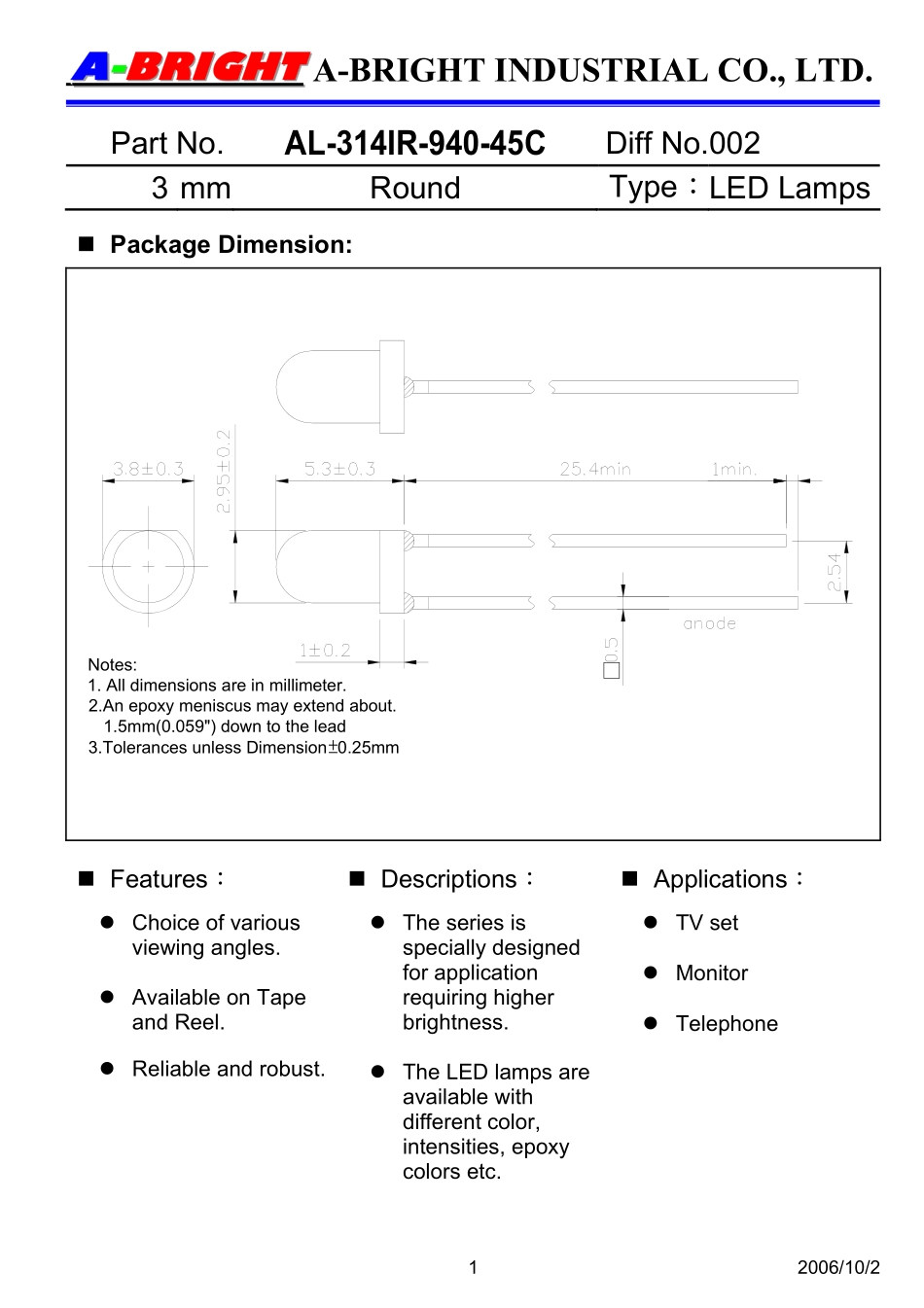 AL-314IR-940-45C (A-BRIGHT).pdf_第1页