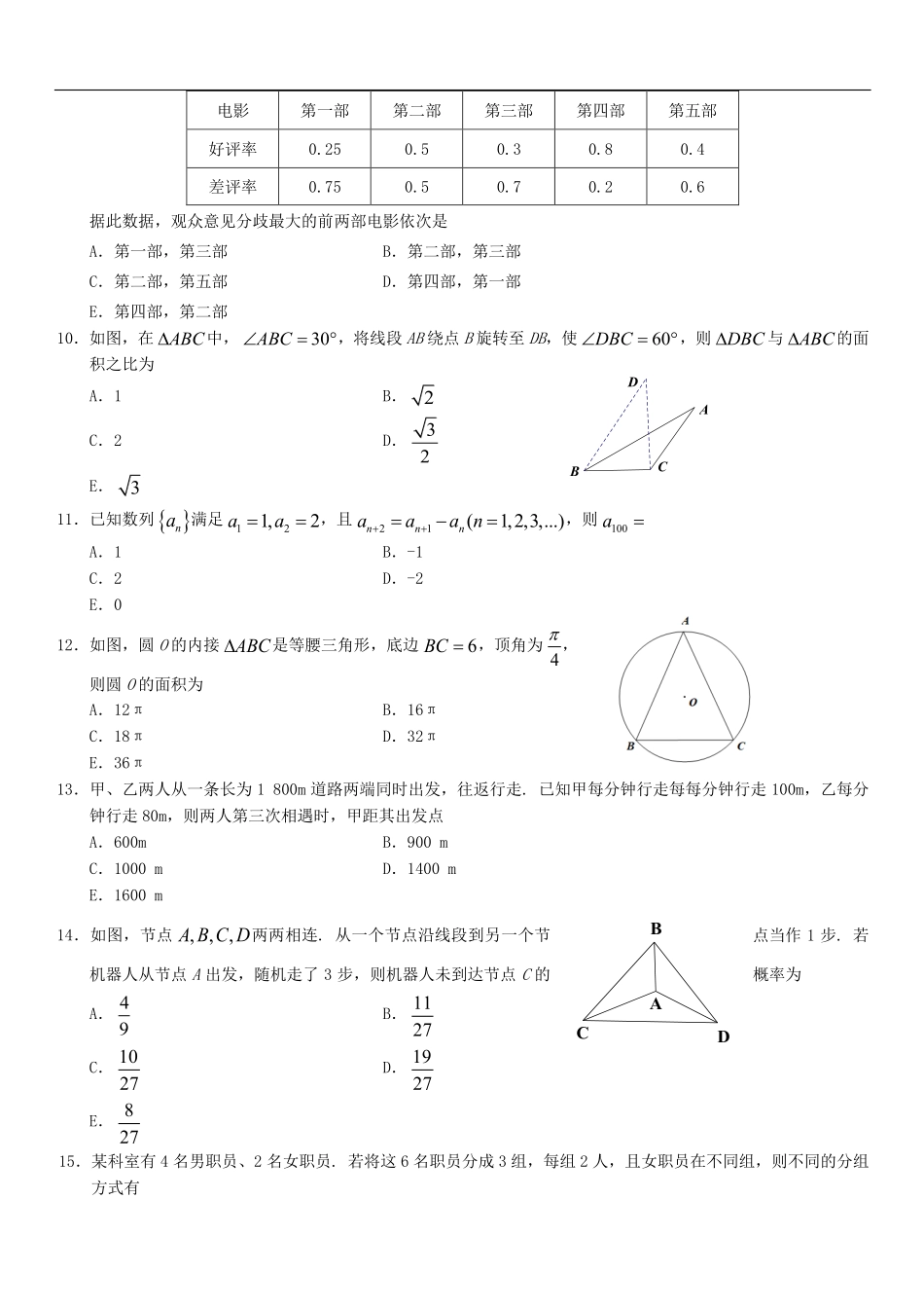 2020 年全国硕士研究生招生考试管理类专业学位联考综合能力真题及解析.pdf.pdf_第3页