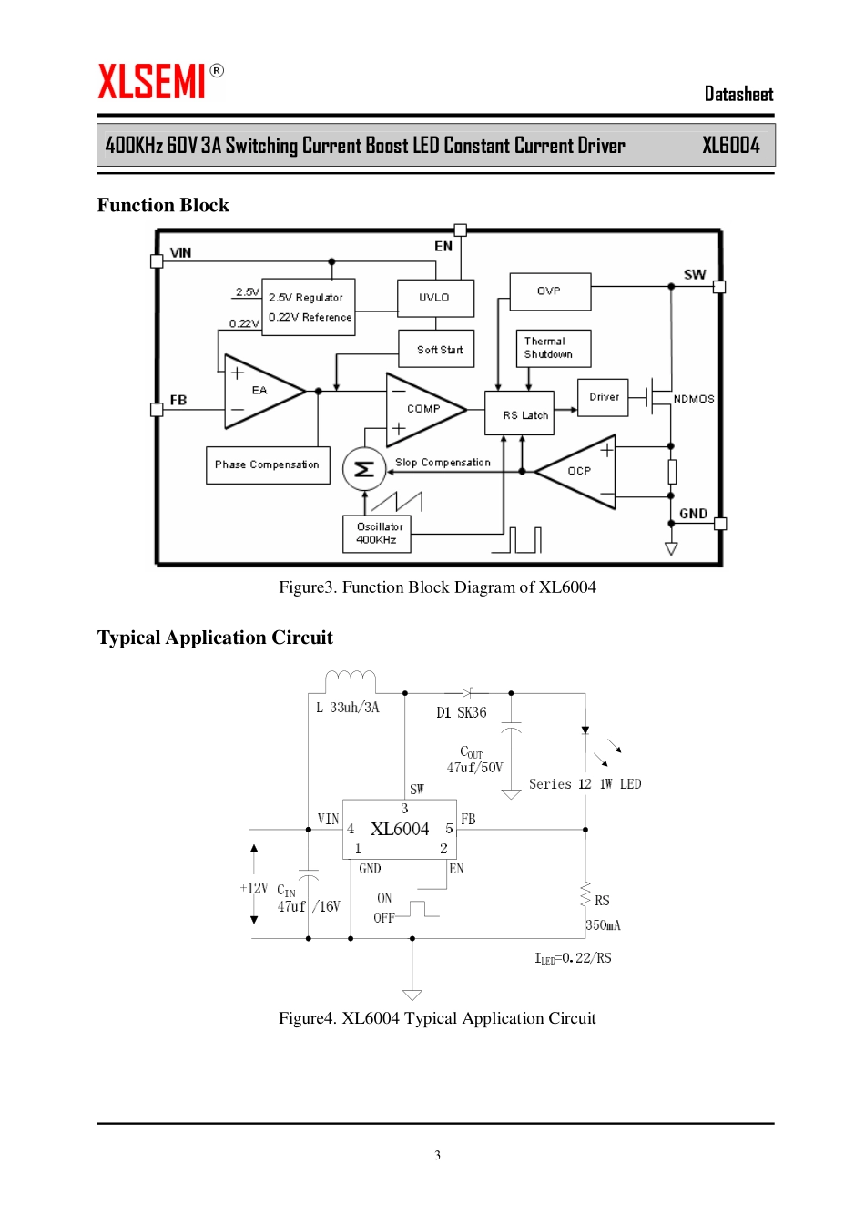 IC封装资料_电源管理芯片_XL6004.pdf_第3页