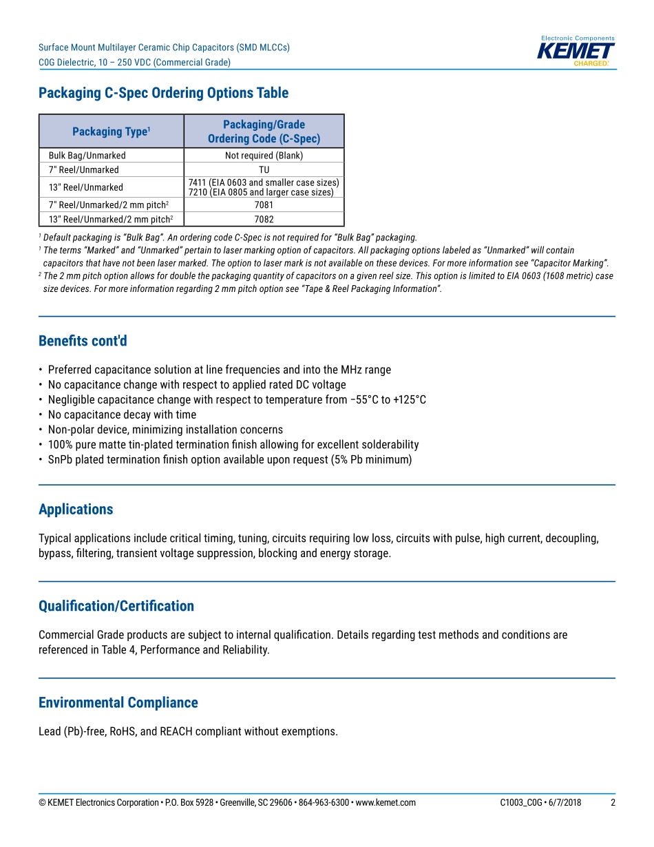 IC封装资料_电容_C0603C100J5GACTU.pdf_第2页