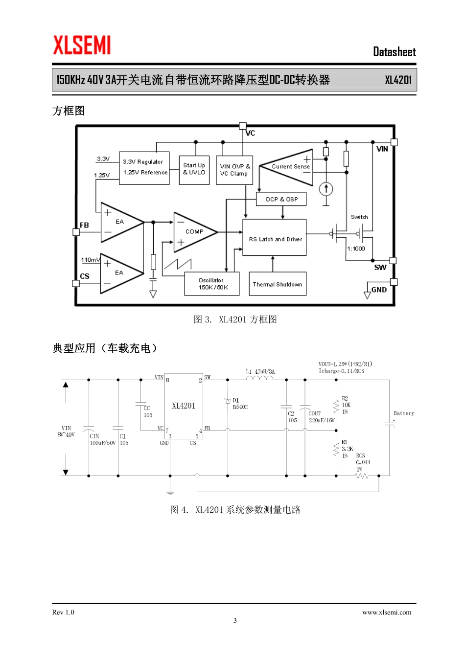 IC封装资料_电源管理芯片_XL4201.pdf_第3页