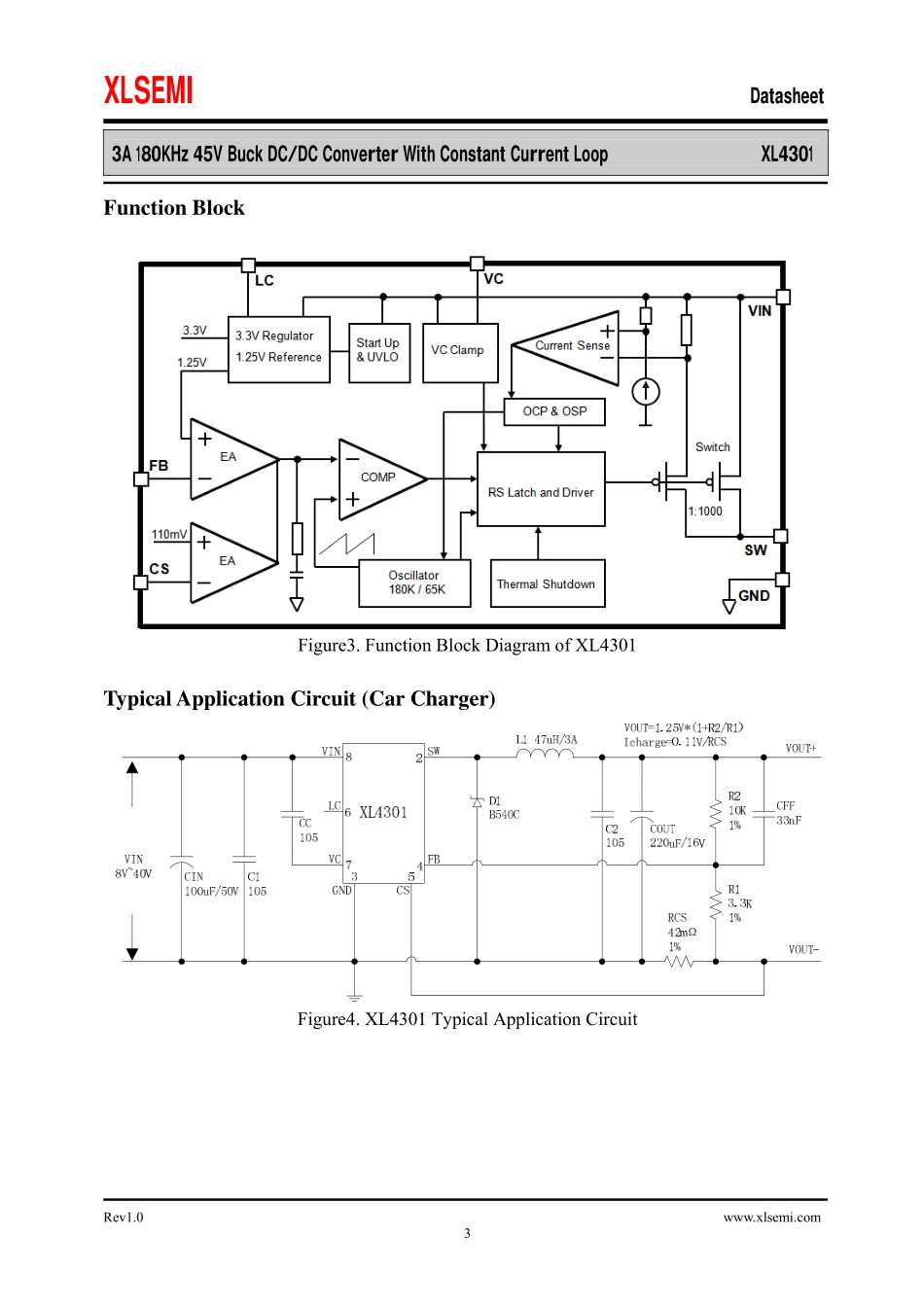 IC封装资料_电源管理芯片_XL4301.pdf_第3页