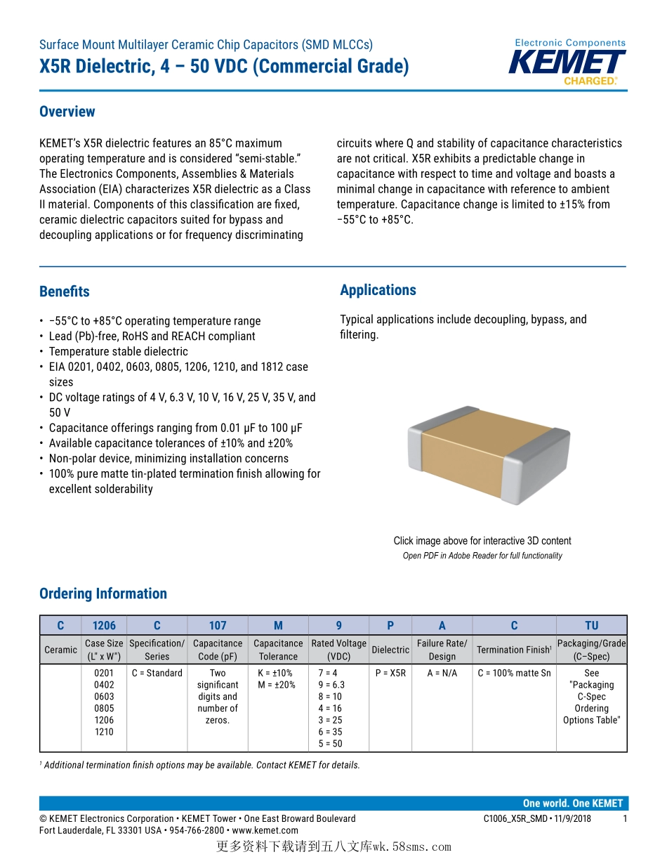 IC封装资料_电容_C0402C104M8PACTU.pdf_第1页