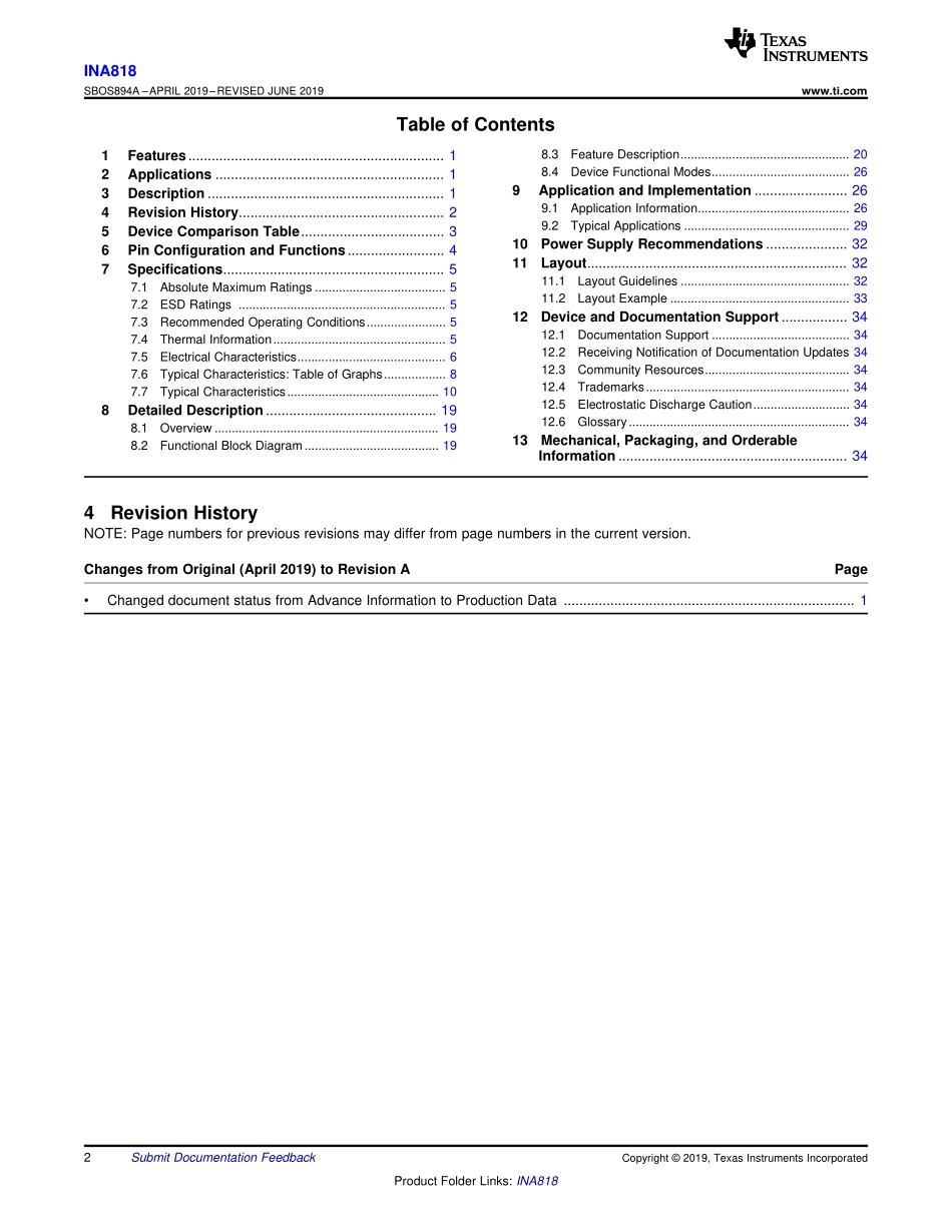 IC封装资料_专用放大器_INA818IDR.pdf_第2页