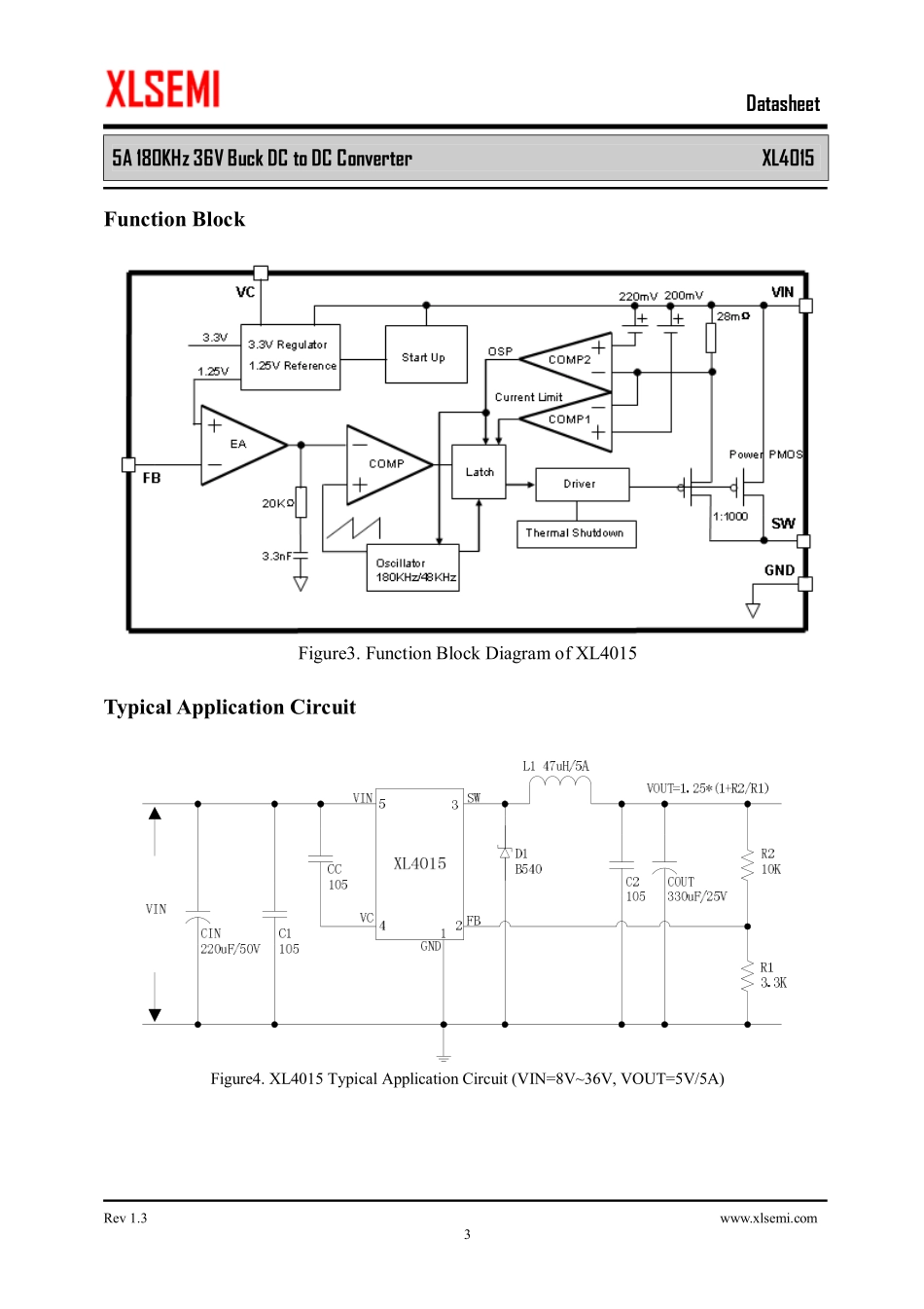 IC封装资料_电源管理芯片_XL4015.pdf_第3页