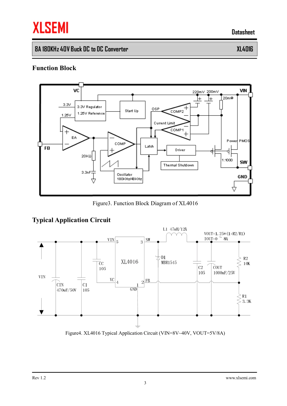 IC封装资料_电源管理芯片_XL4016.pdf_第3页