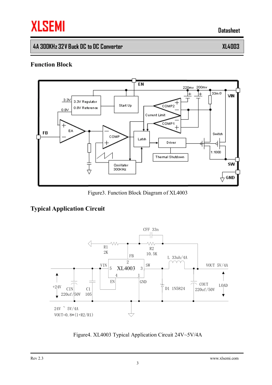 IC封装资料_电源管理芯片_XL4003.pdf_第3页