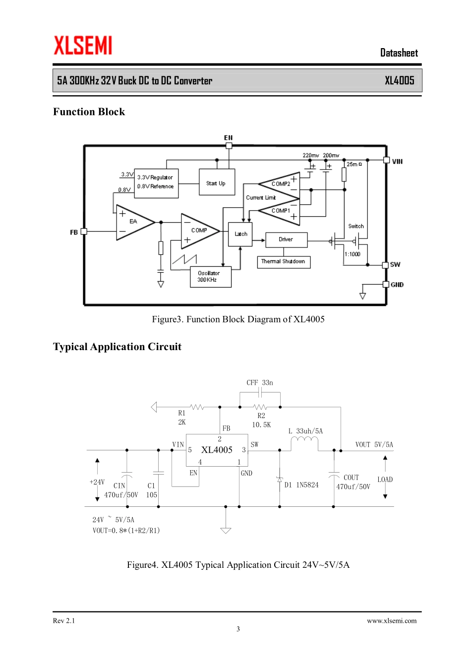 IC封装资料_电源管理芯片_XL4005.pdf_第3页