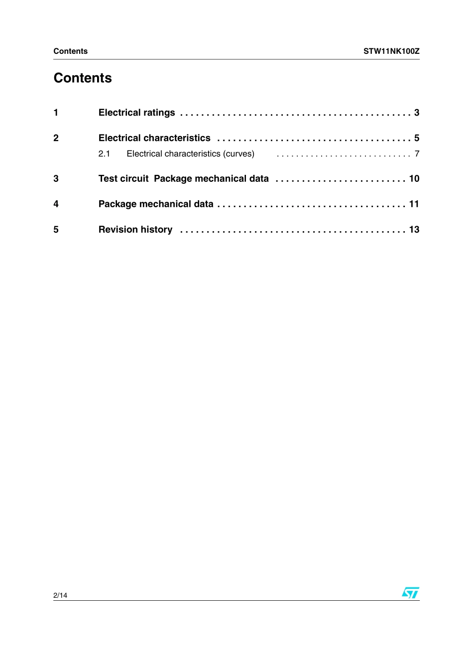 IC封装资料_三极管_STW11NK100Z.pdf_第2页