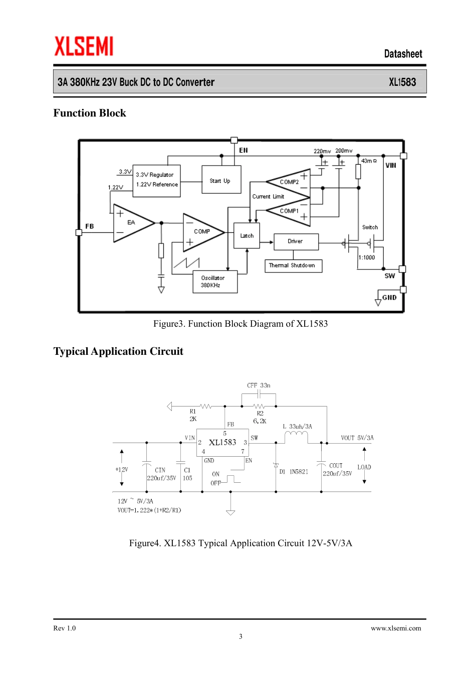 IC封装资料_电源管理芯片_XL1583.pdf_第3页