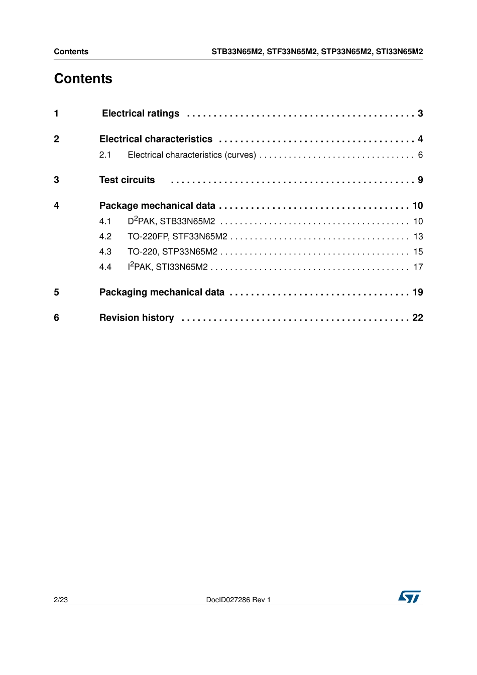 IC封装资料_三极管_STB33N65M2.pdf_第2页