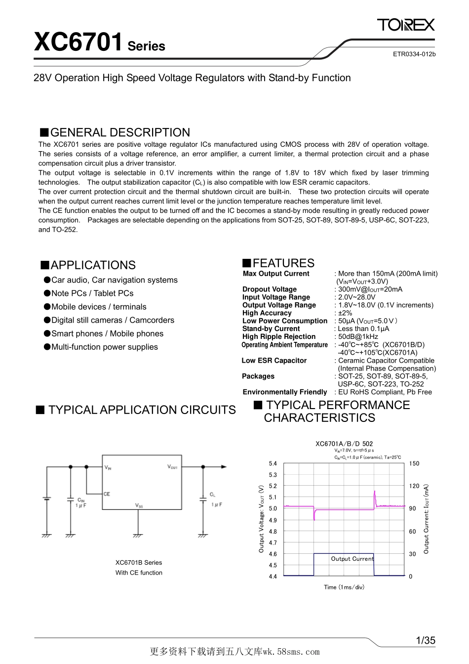 IC封装资料_电源管理芯片_XC6701B502MR-G.pdf_第1页