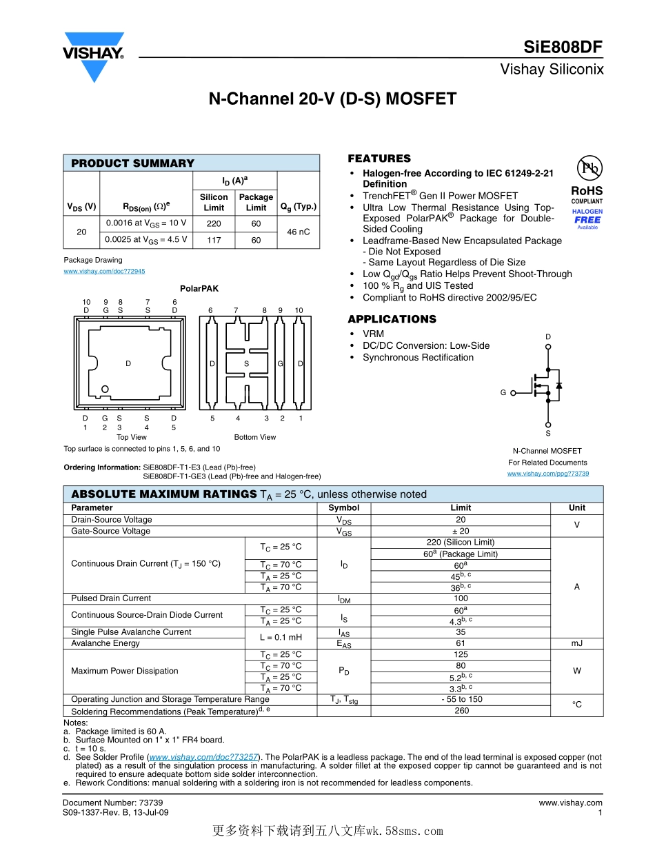 IC封装资料_三极管_SIE808DF-T1-E3.pdf_第1页