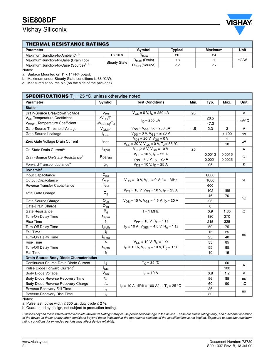 IC封装资料_三极管_SIE808DF-T1-E3.pdf_第2页