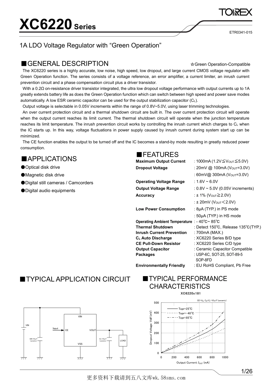 IC封装资料_电源管理芯片_XC6220B251MR-G.pdf_第1页