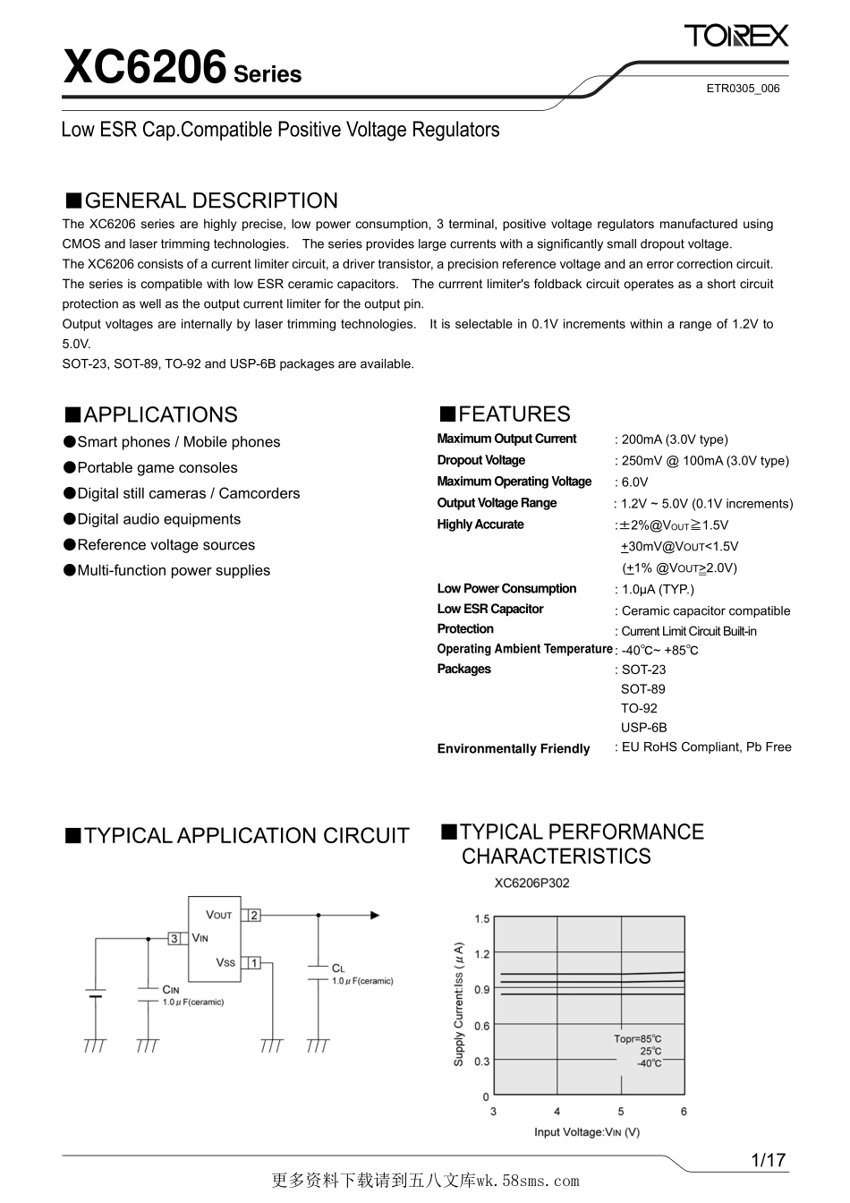 IC封装资料_电源管理芯片_XC6206P252MR-G.pdf_第1页