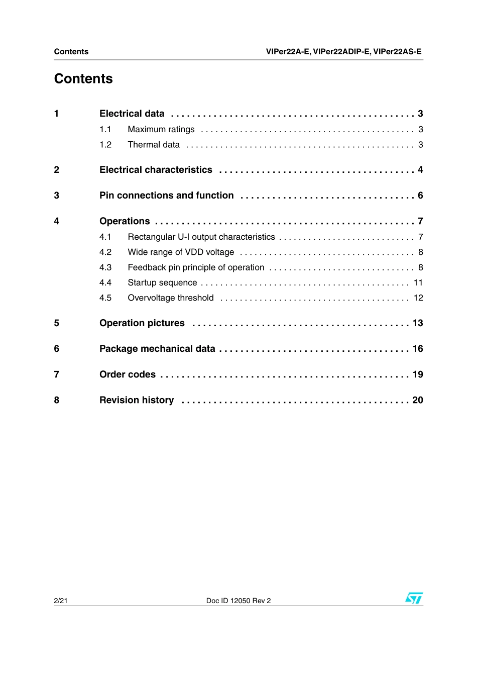 IC封装资料_电源管理芯片_VIPER22ASTR-E.pdf_第2页