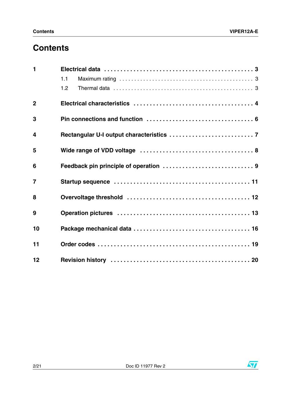 IC封装资料_电源管理芯片_VIPER12ASTR-E.pdf_第2页