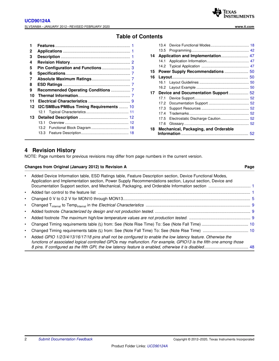 IC封装资料_电源管理芯片_UCD90124ARGCT.pdf_第2页