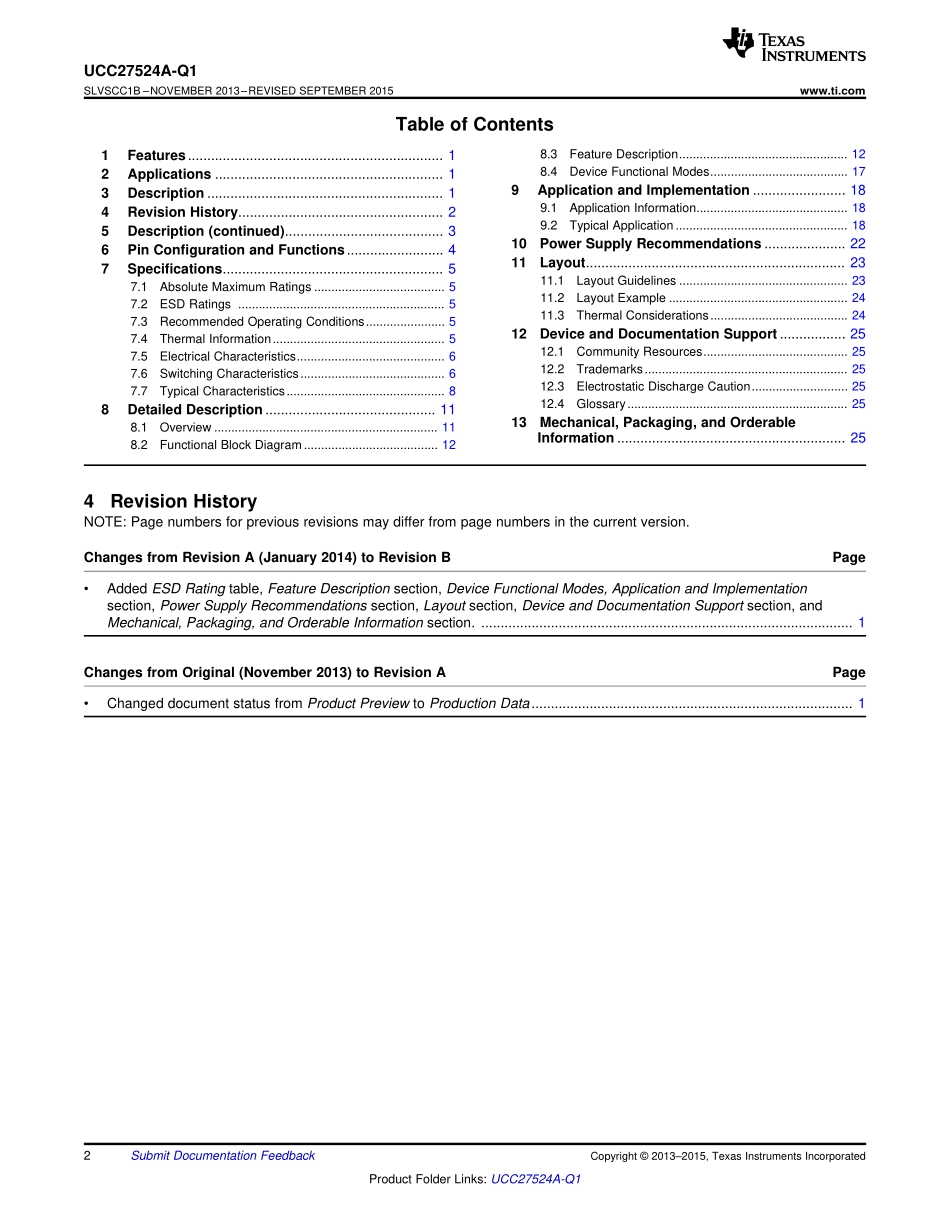 IC封装资料_电源管理芯片_UCC27524AQDRQ1.pdf_第2页