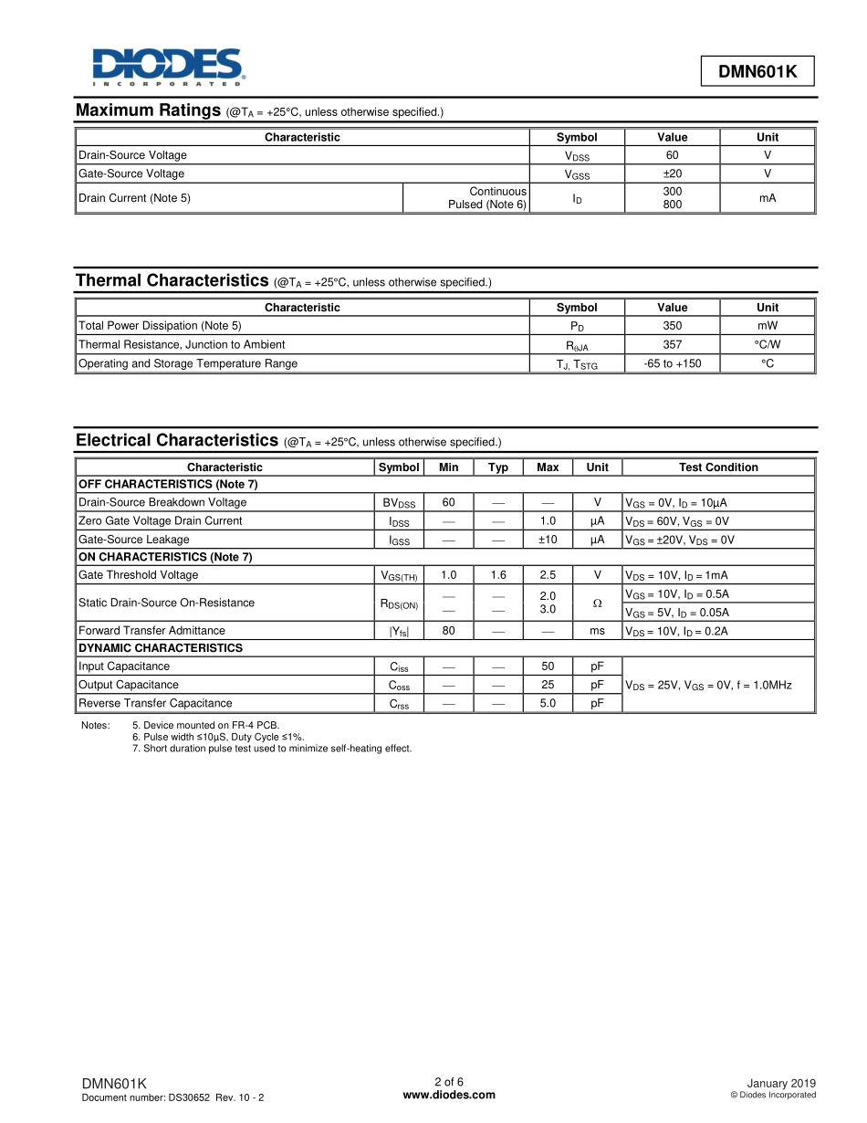 IC封装资料_三极管_DMN601K-7.pdf_第2页