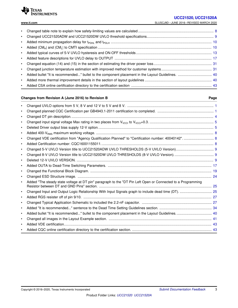 IC封装资料_电源管理芯片_UCC21520DW.pdf_第3页