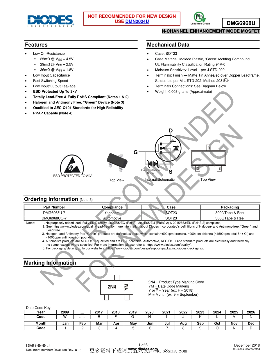 IC封装资料_三极管_DMG6968U-7.pdf_第1页