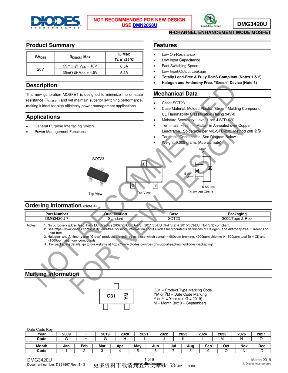 IC封装资料_三极管_DMG3420U-7.pdf_第1页