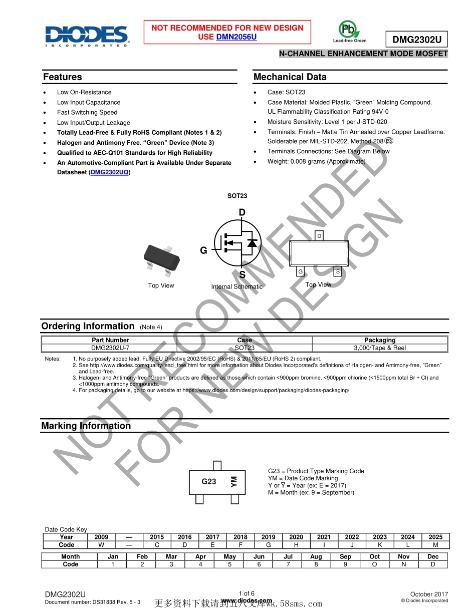 IC封装资料_三极管_DMG2302U-7.pdf_第1页