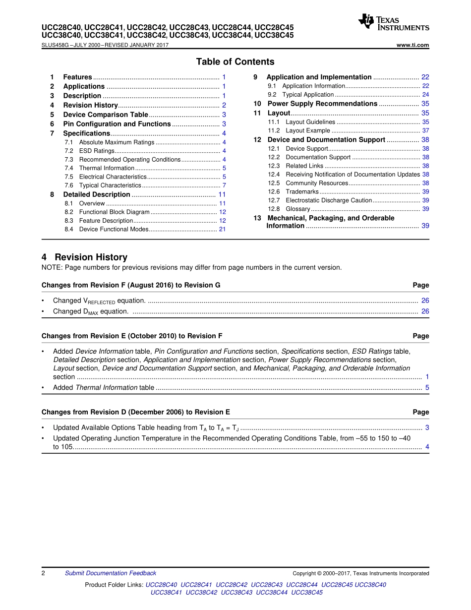 IC封装资料_电源管理芯片_UCC28C43DR.pdf_第2页