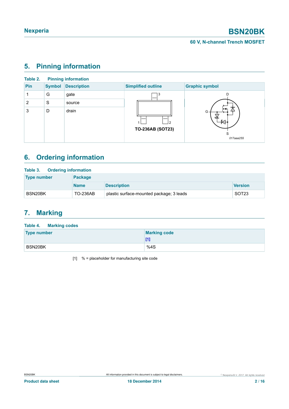 IC封装资料_三极管_BSN20BKR.pdf_第2页