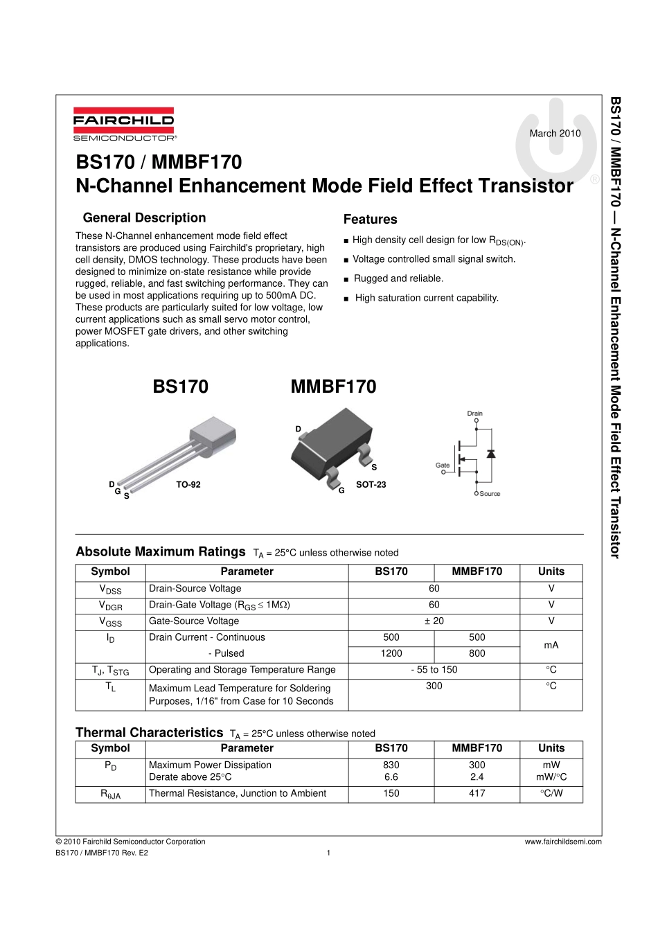 IC封装资料_三极管_BS170.pdf_第2页