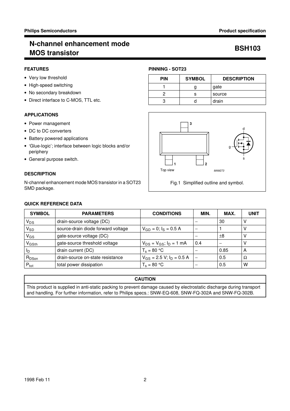 IC封装资料_三极管_BSH103_215.pdf_第3页