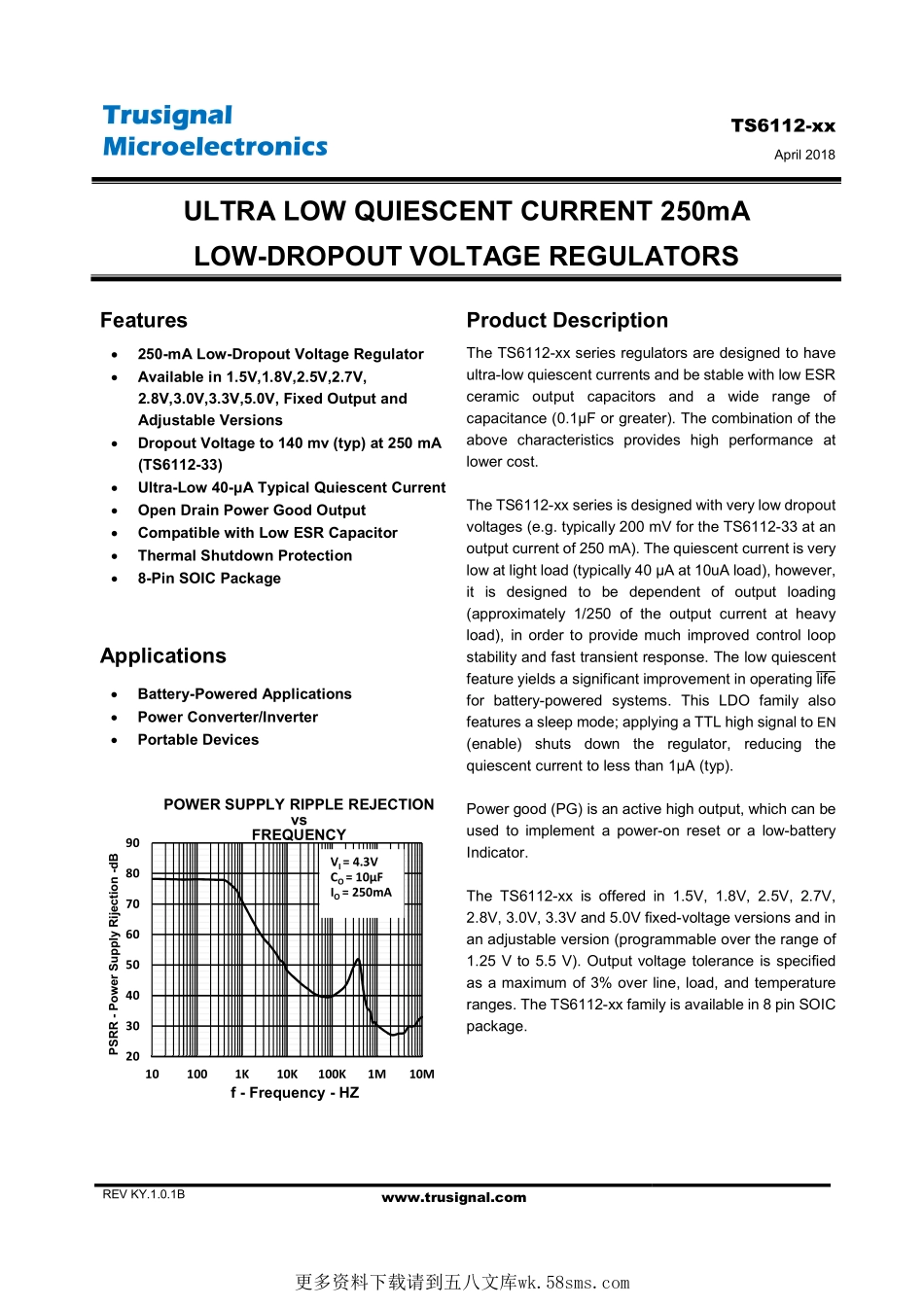 IC封装资料_电源管理芯片_TS6112-33.pdf_第1页