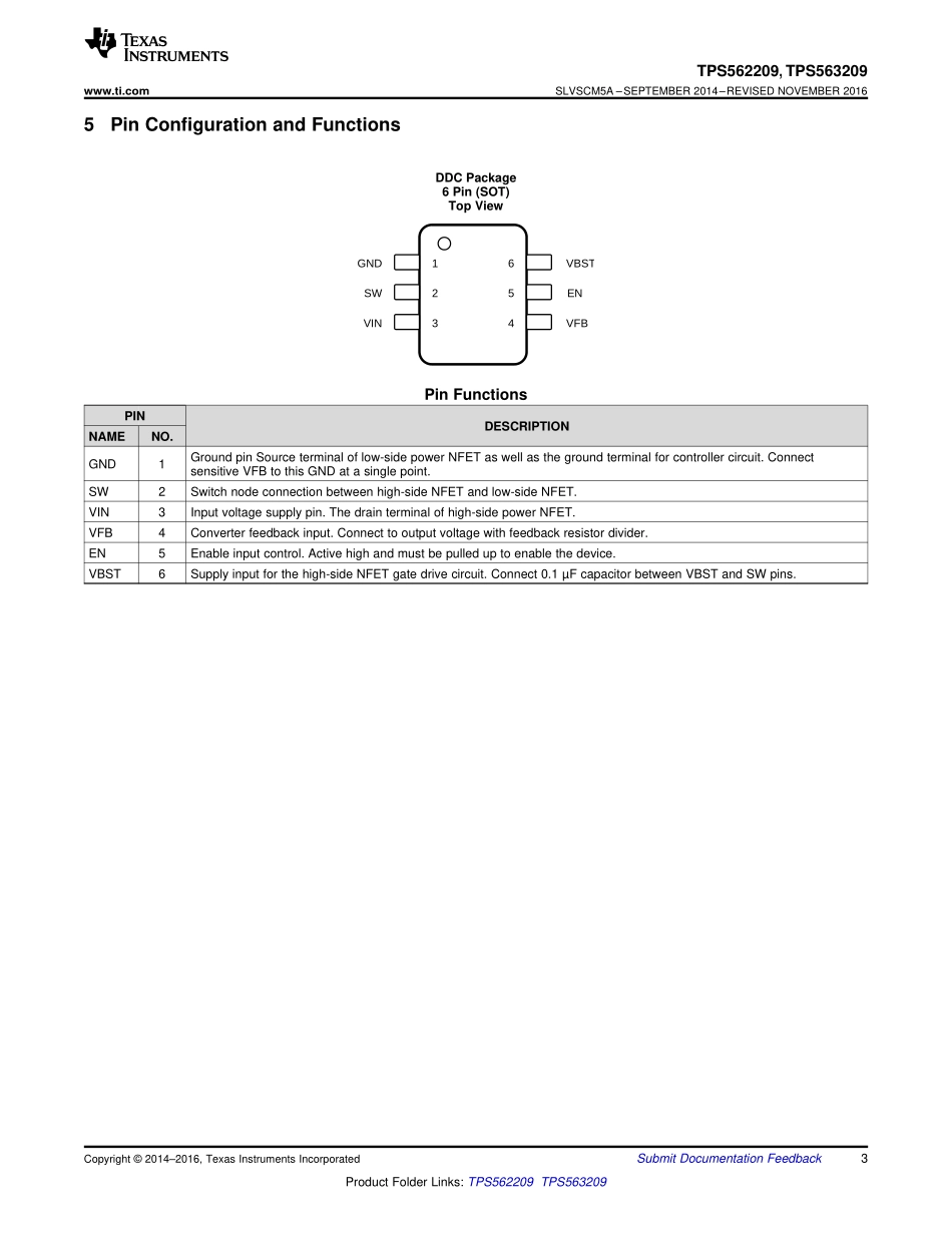 IC封装资料_电源管理芯片_TPS563209DDCR.pdf_第3页