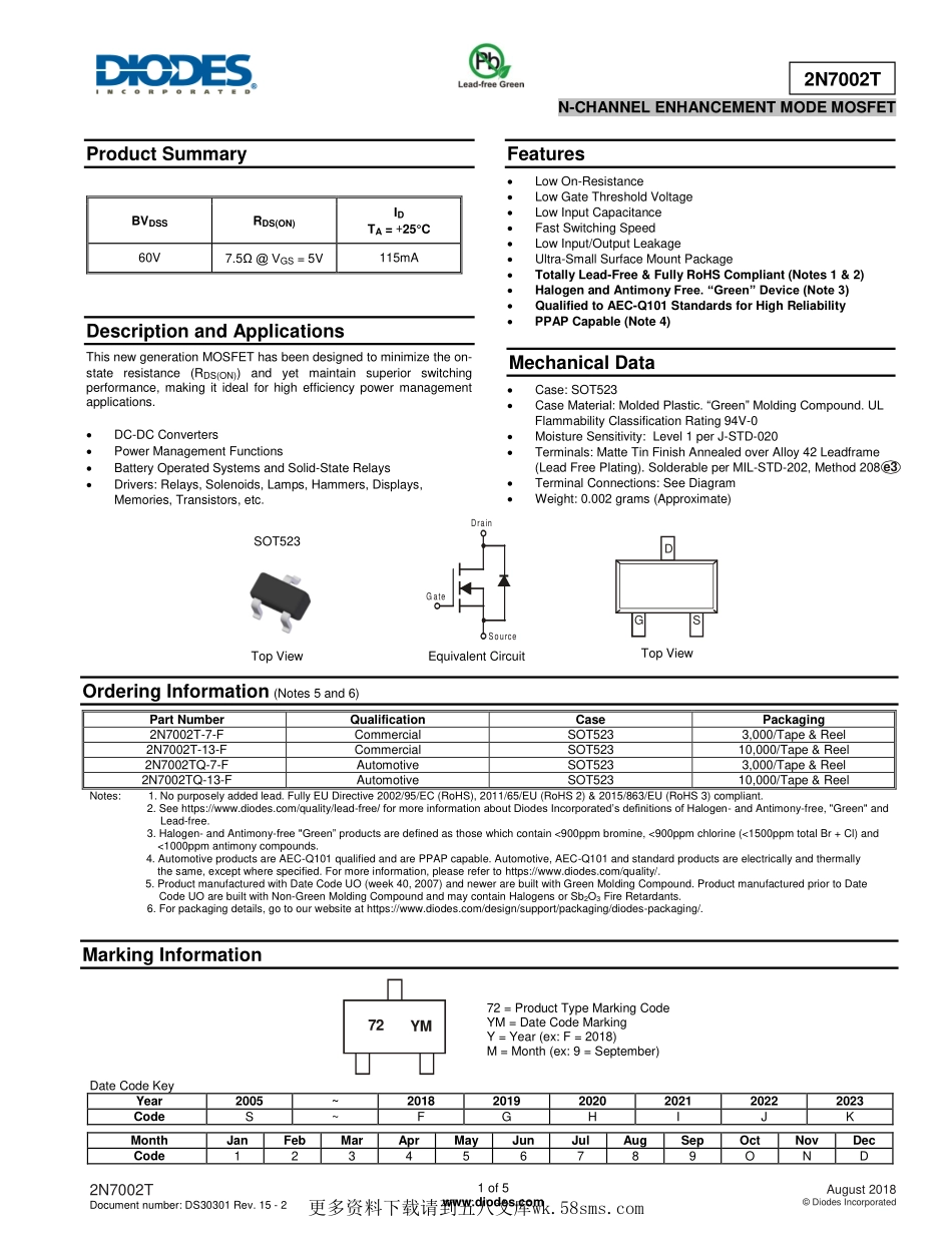 IC封装资料_三极管_2N7002T-7-F.pdf_第1页