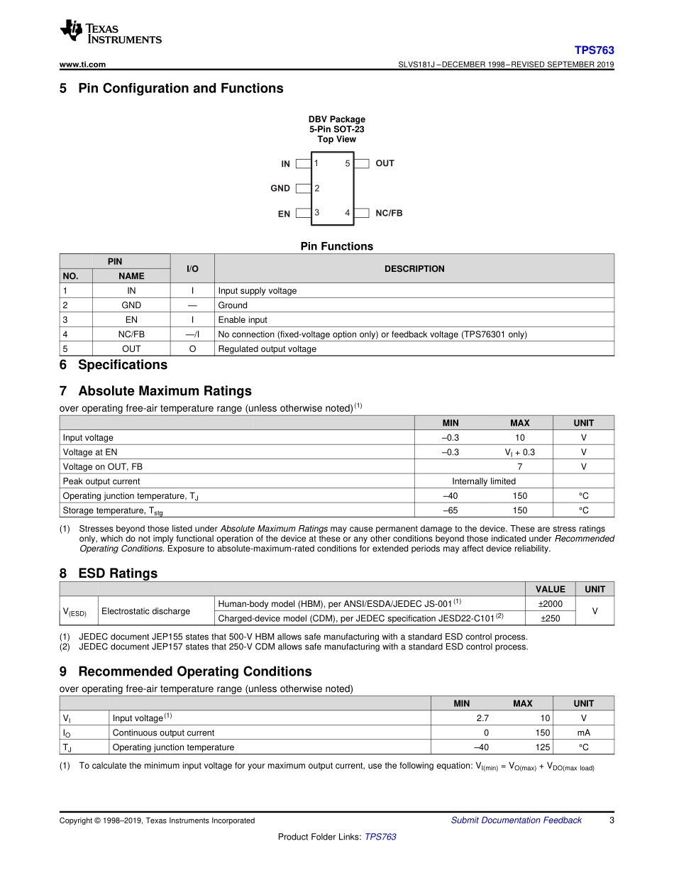 IC封装资料_电源管理芯片_TPS76333DBVR.pdf_第3页