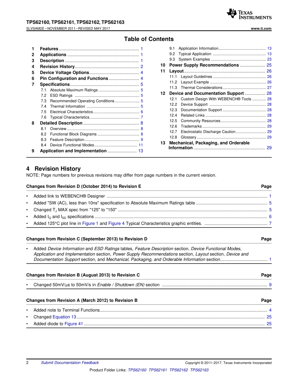 IC封装资料_电源管理芯片_TPS62162DSGR.pdf_第2页