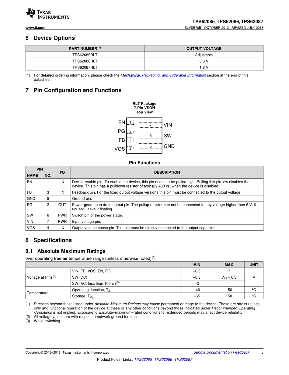 IC封装资料_电源管理芯片_TPS62085RLTR.pdf_第3页