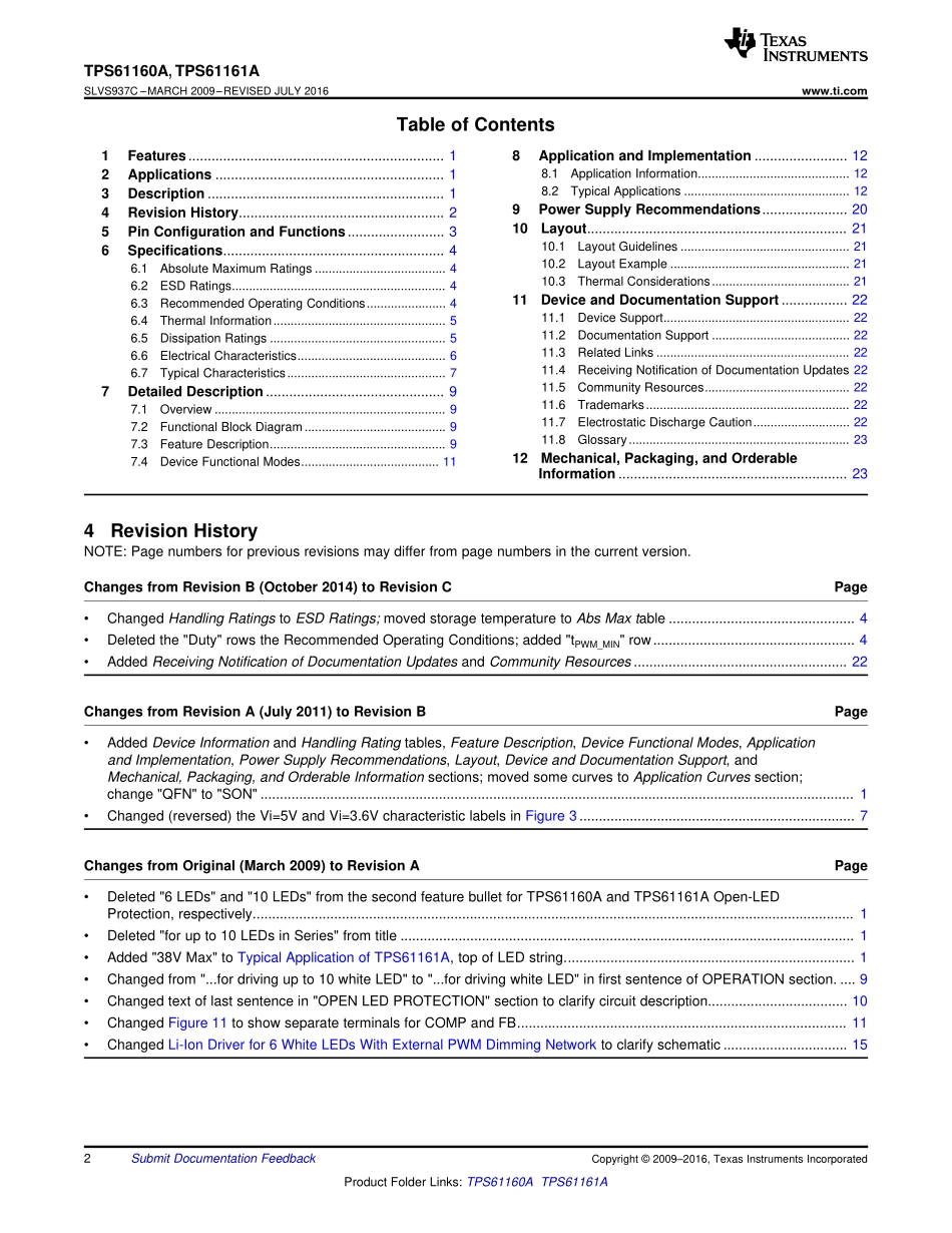 IC封装资料_电源管理芯片_TPS61160ADRVR.pdf_第2页