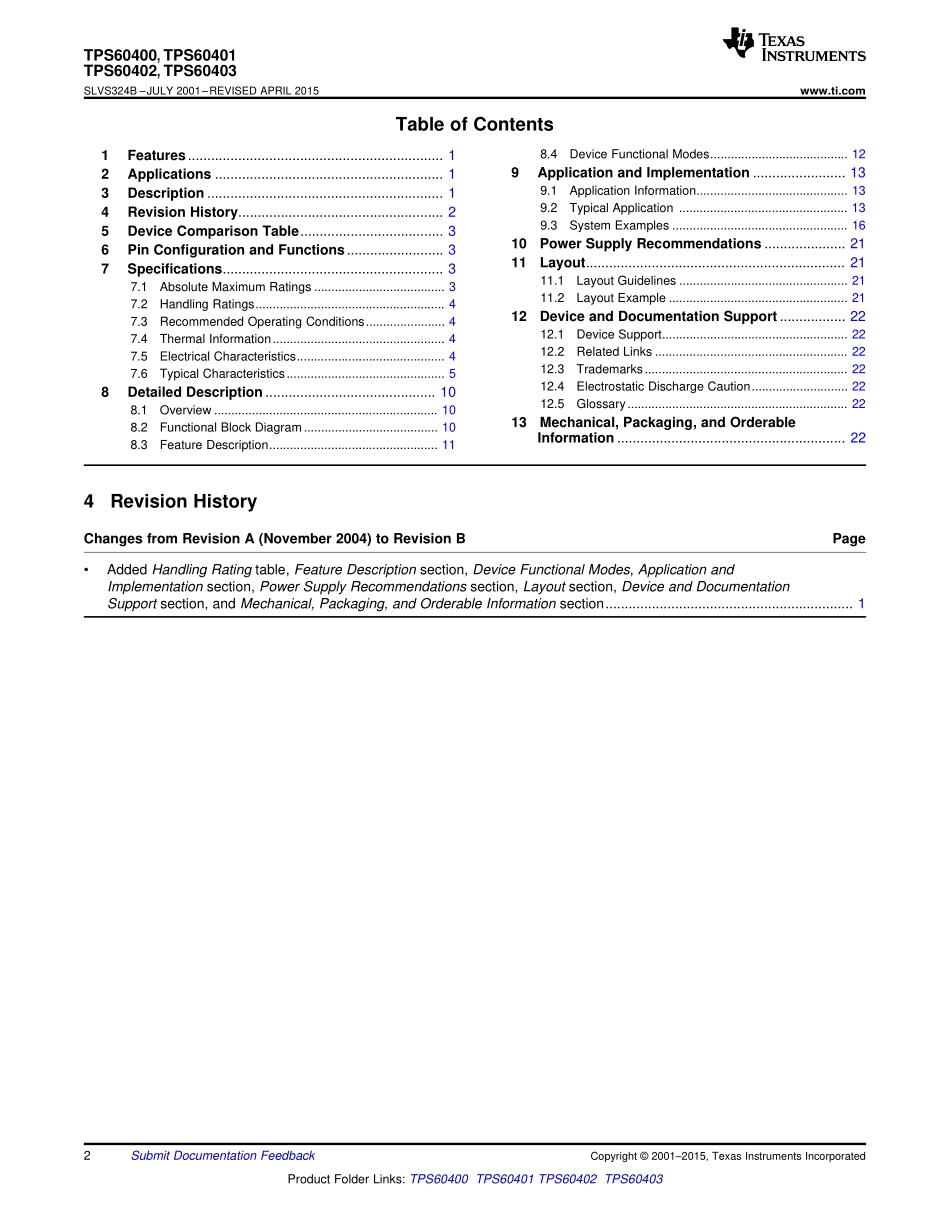 IC封装资料_电源管理芯片_TPS60401DBVR.pdf_第2页
