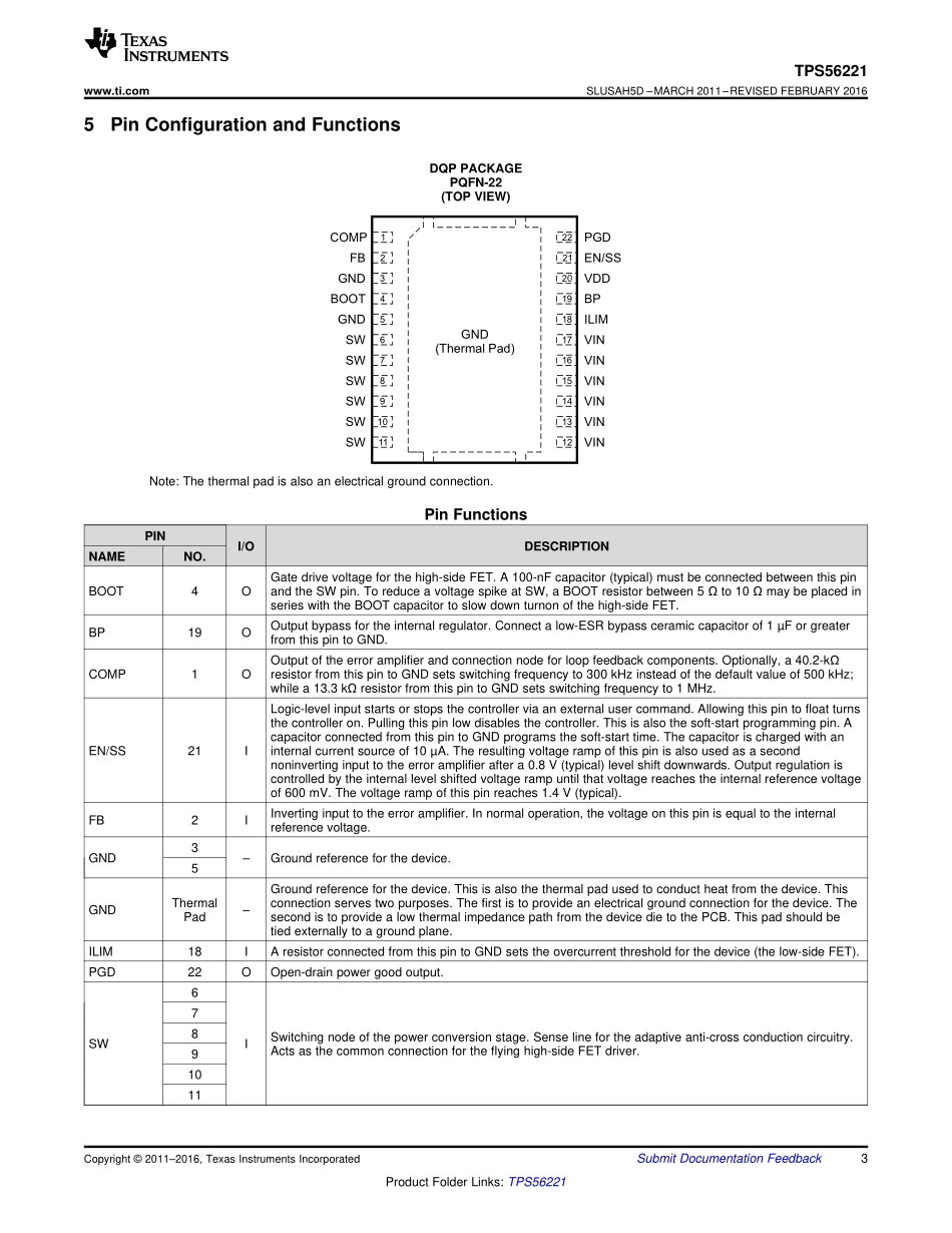 IC封装资料_电源管理芯片_TPS56221DQPR.pdf_第3页